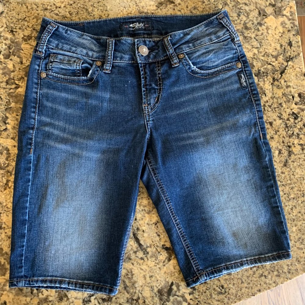 Silver Elyse Bermuda Shorts Sz 27/Length 11
